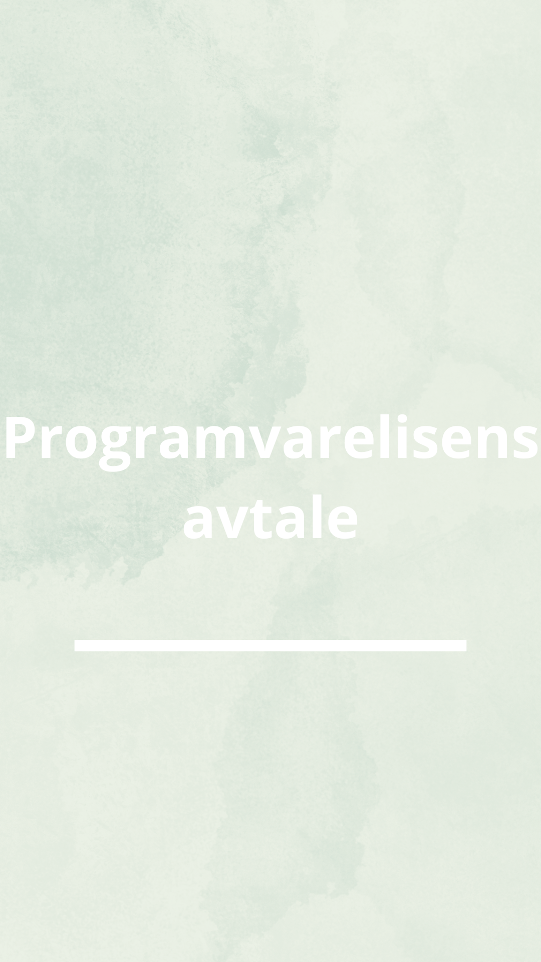 Programvarelisensavtale (B2B)