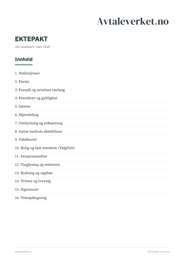 Ektepakt - forsidebilde