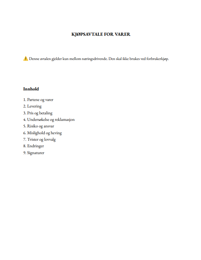 Kjøpsavtale