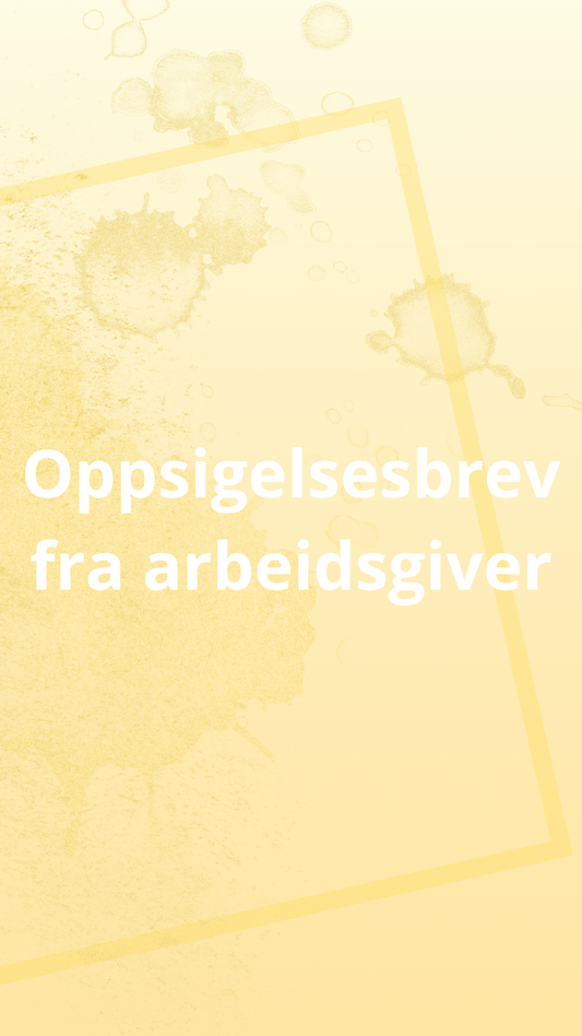 Oppsigelsesbrev fra arbeidsgiver