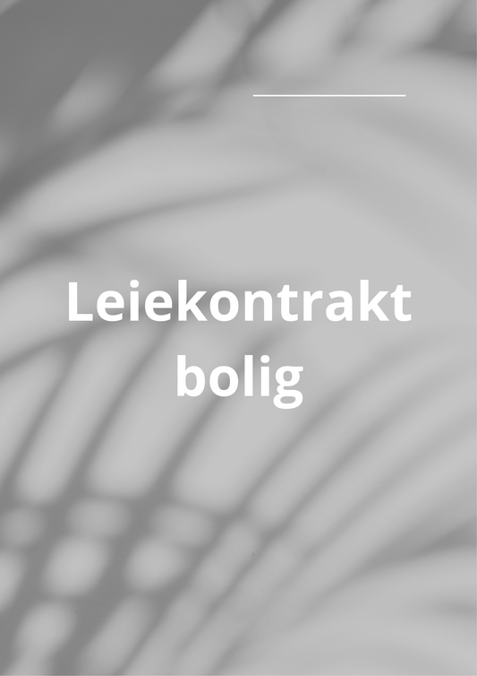 Leiekontrakt for bolig