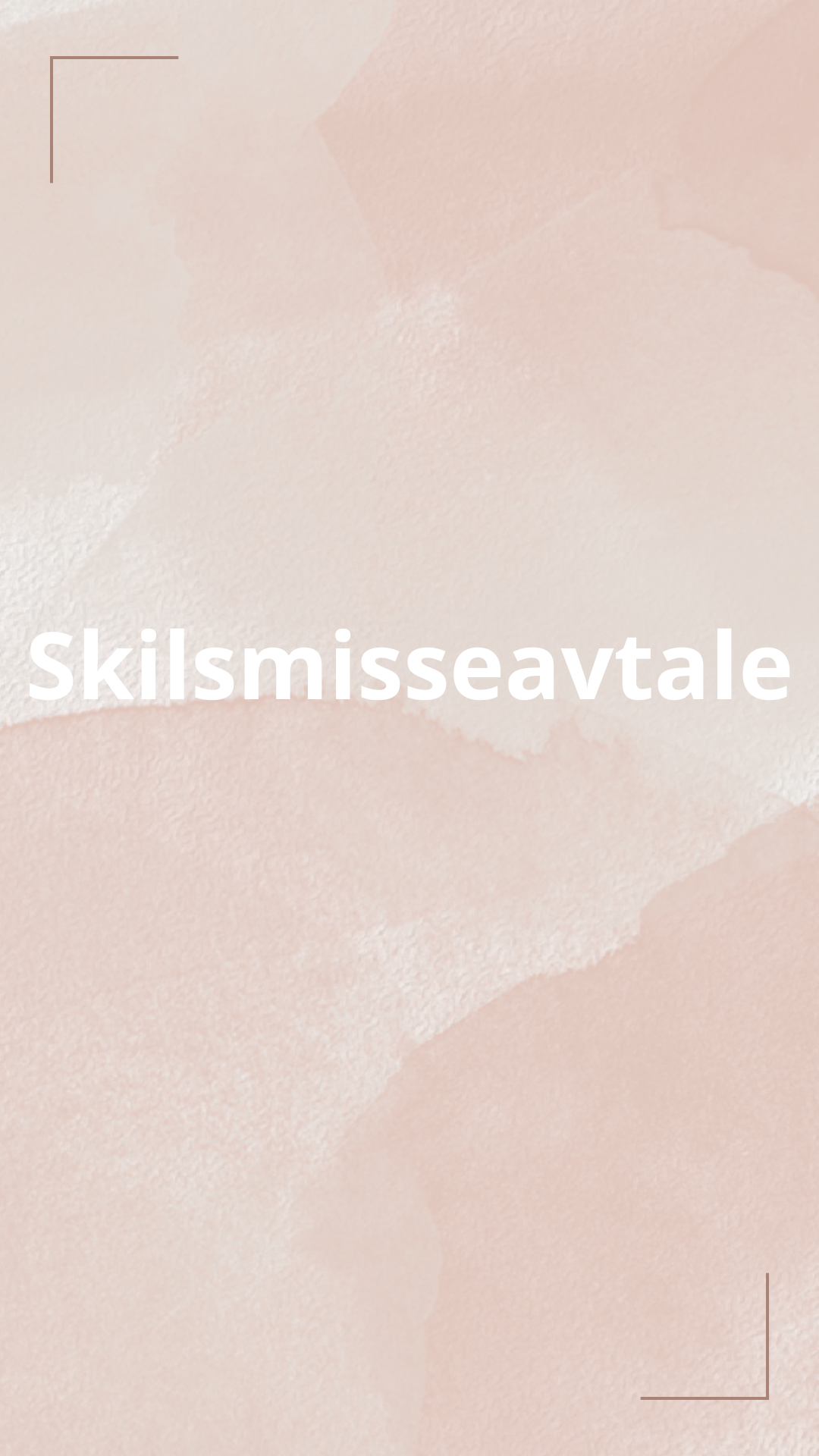 Skilsmisseavtale