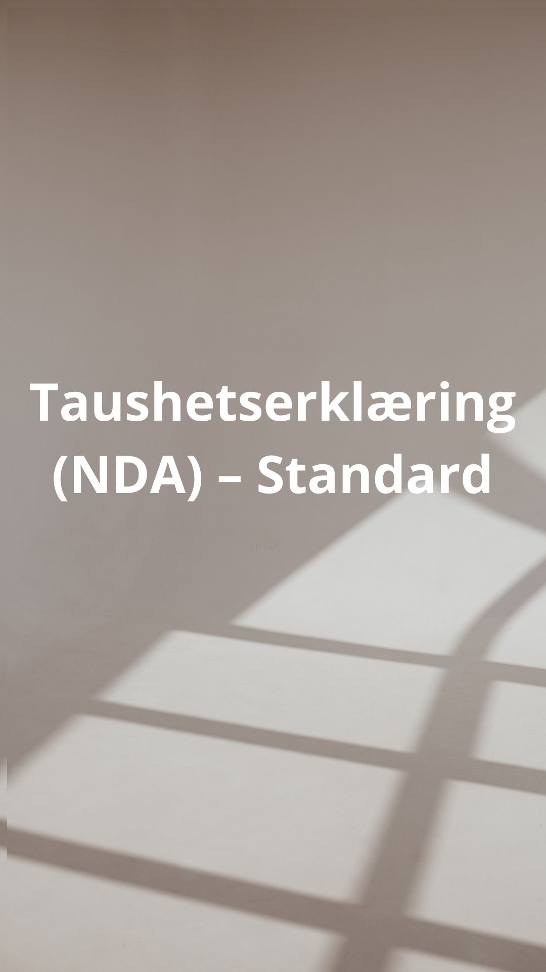 Taushetserklæring (NDA) – Standard