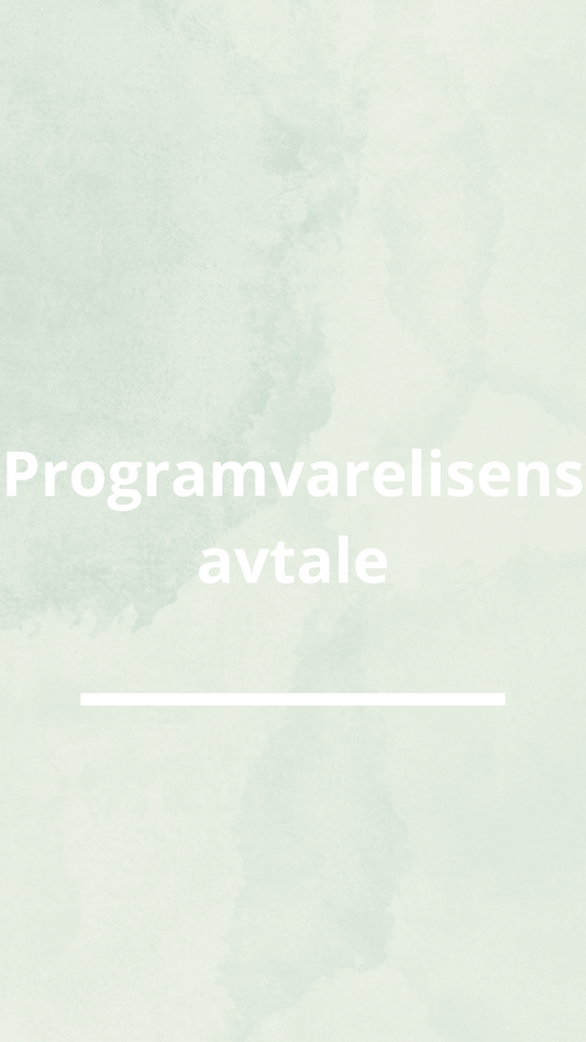 Programvarelisensavtale (B2B)