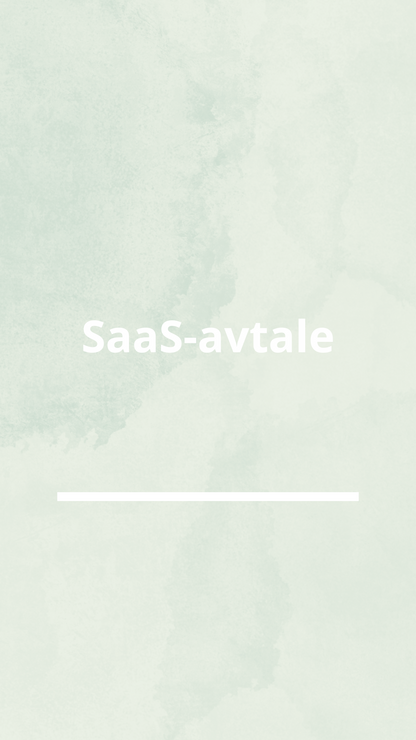 Saas-avtale