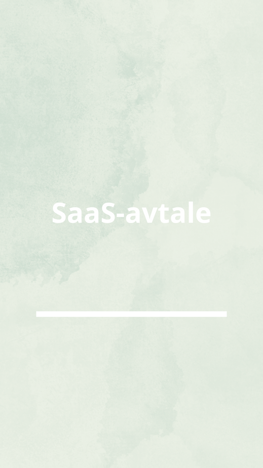 Saas-avtale