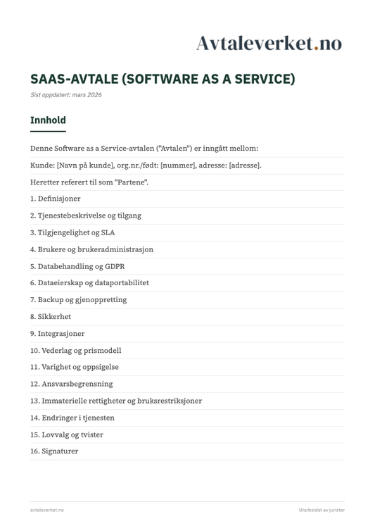 SaaS-avtale - forsidebilde