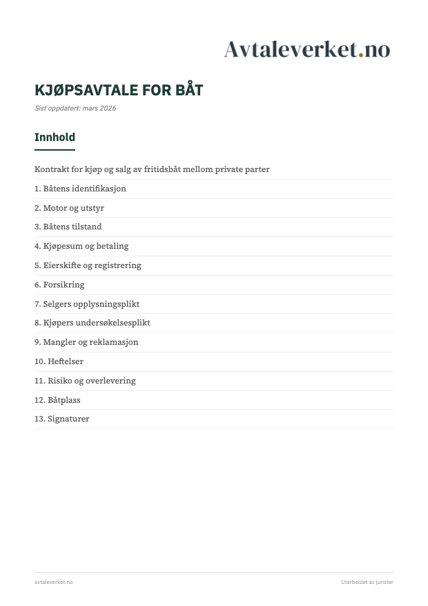 Kj psavtale B t Kontrakt For Kj p Og Salg Av Fritidsb t Avtaleverket kj-psavtale-b-t-kontrakt-for-kj-p-og-salg-av-fritidsb-t-avtaleverket