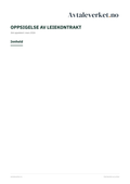 Oppsigelse leiekontrakt - forsidebilde