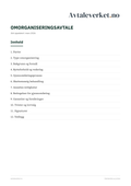 Omorganiseringsavtale - forsidebilde