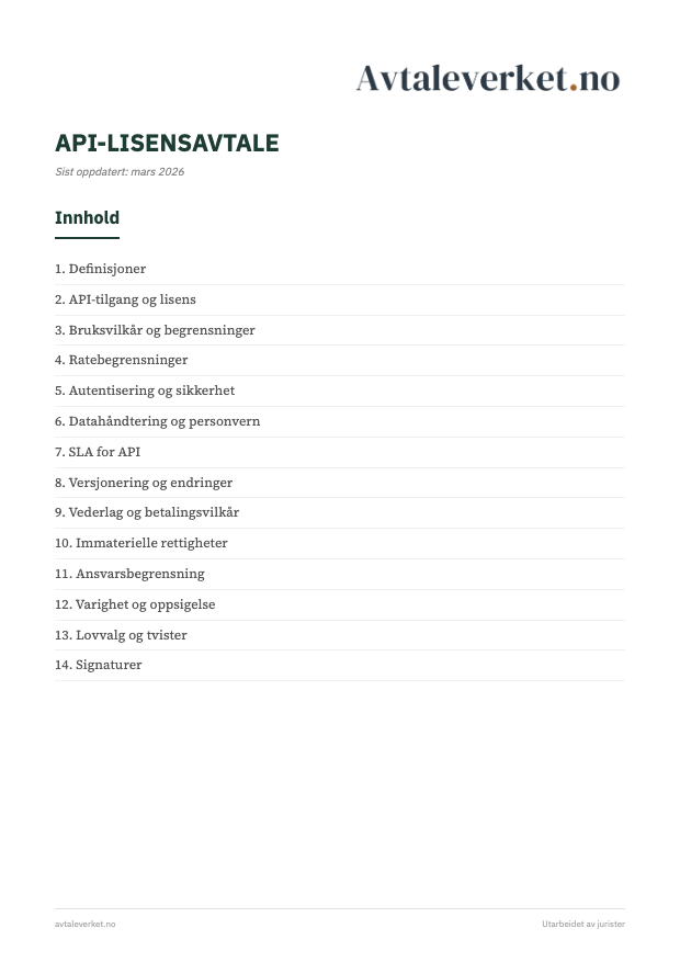 API-lisensavtale - forsidebilde