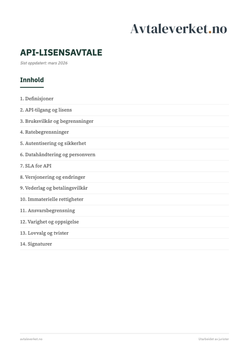 API-lisensavtale - forsidebilde