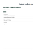 Protokoll styremøte - forsidebilde