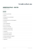 Arbeidsavtale deltid - forsidebilde